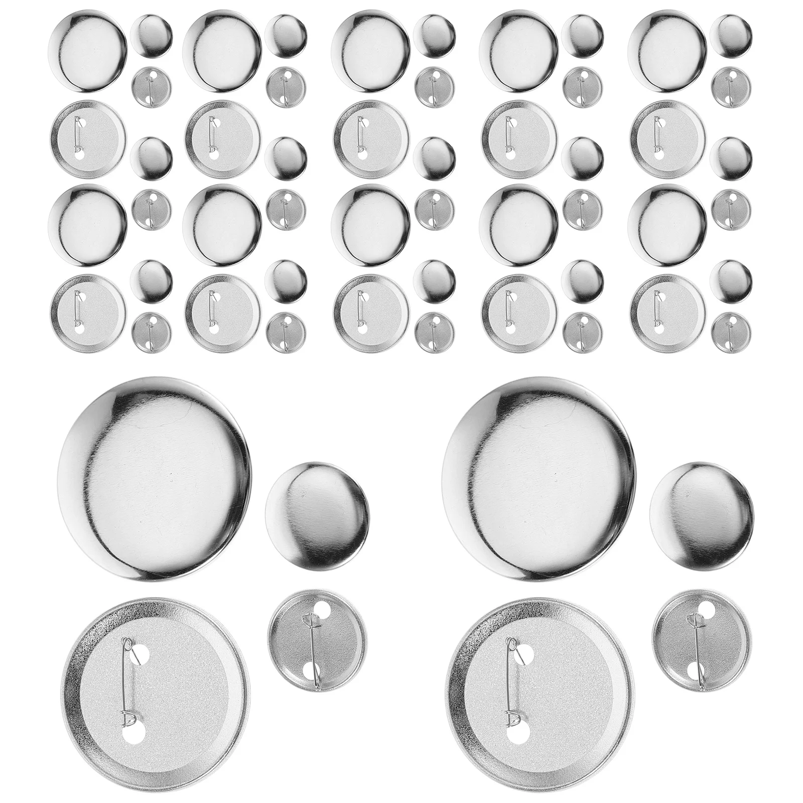 

200Sets Metal Blank Button Badge Kit Round Pin Badge 58Mm 32Mm for DIY Crafts Party Decorations Button Maker Supplies