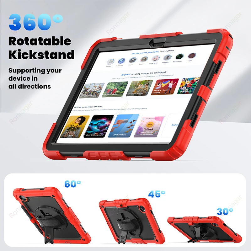 Imagem -05 - Capa Dura de Armadura com Alça de Ombro Novo Lenovo Xiaoxin Pad Tab M11 Tb331fc 11 Rotação de 360 Graus Tb330fu 2023