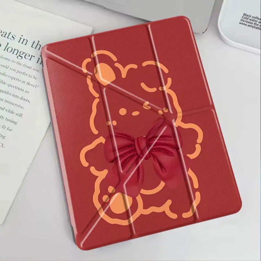 

Чехол-подставка для планшетов iPad Pro 11-го, 10-го, 9-го, 8-го, 7-го поколений, 12.9 дюймов, Mini 6, 7, Pro 2025, Air 4, 5, M3, M2, 1, 2, M4, 11 дюймов, Red Line