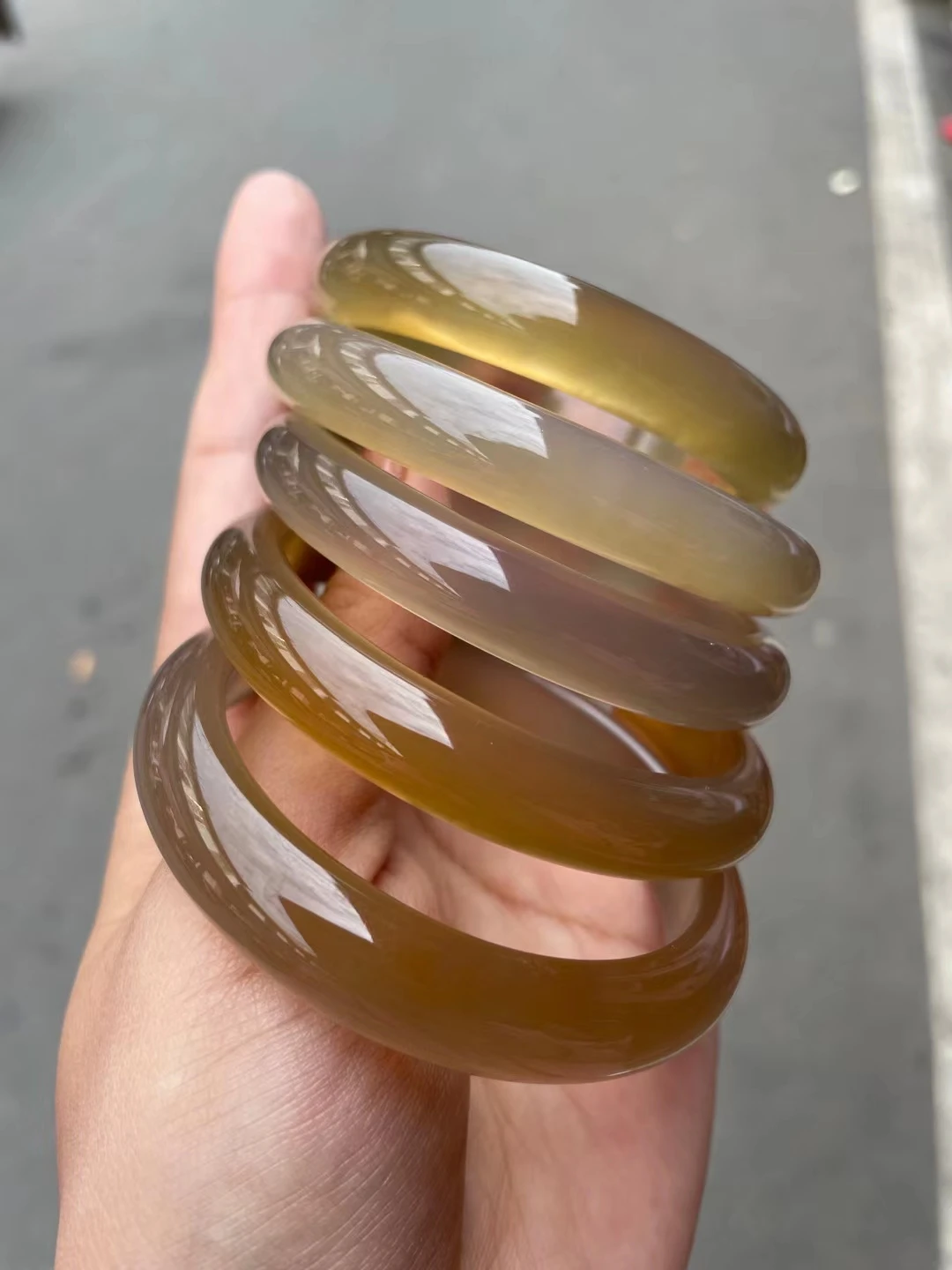 Primary Color Agate Chalcedony Bangles Natural Real Jade Fashion Noble Bracelet Perfect Jewelry Hand Ring Exquisite Holiday Gift