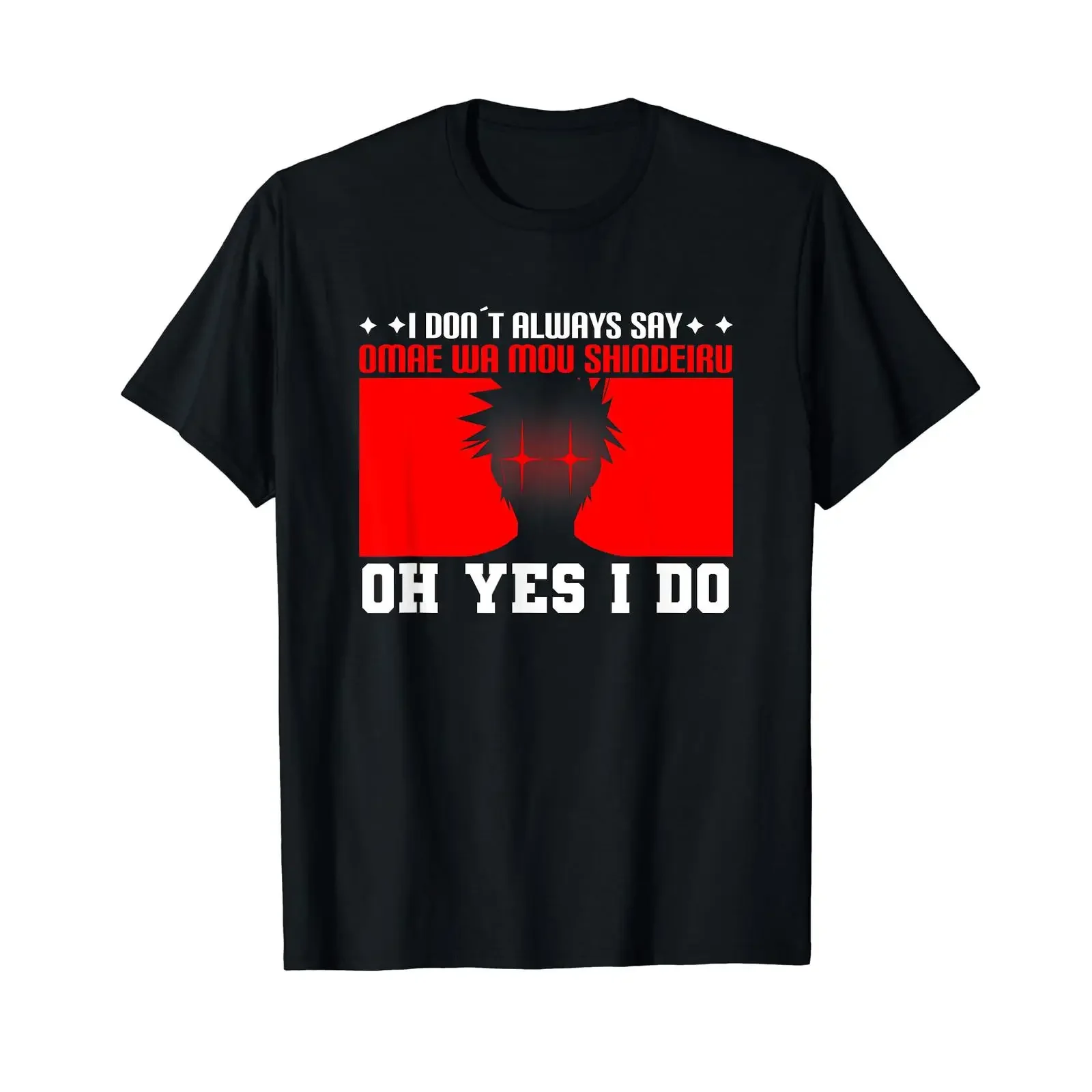 Omae Wa Mou Shindeiru Nani Anime Meme T Shirt black vintage Washed graphic homme fashion Top For Everyday Wear Comfortable