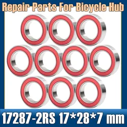 Peças de reparo do rolamento para a bicicleta, rolamentos de esferas, 17287-2RS, 17287RS, 61911/17, 17x28x7mm, ABEC-5, para Kobasaki XM490, cubo BM440, Novatec