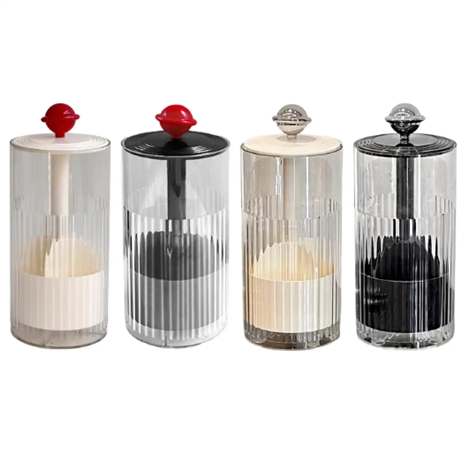 

Makeup Brush Holder Automatic Lifting Cosmetic Storage Box Dustproof Makeup Organizer Clear for Desktop Countertop Bathroom Dorm