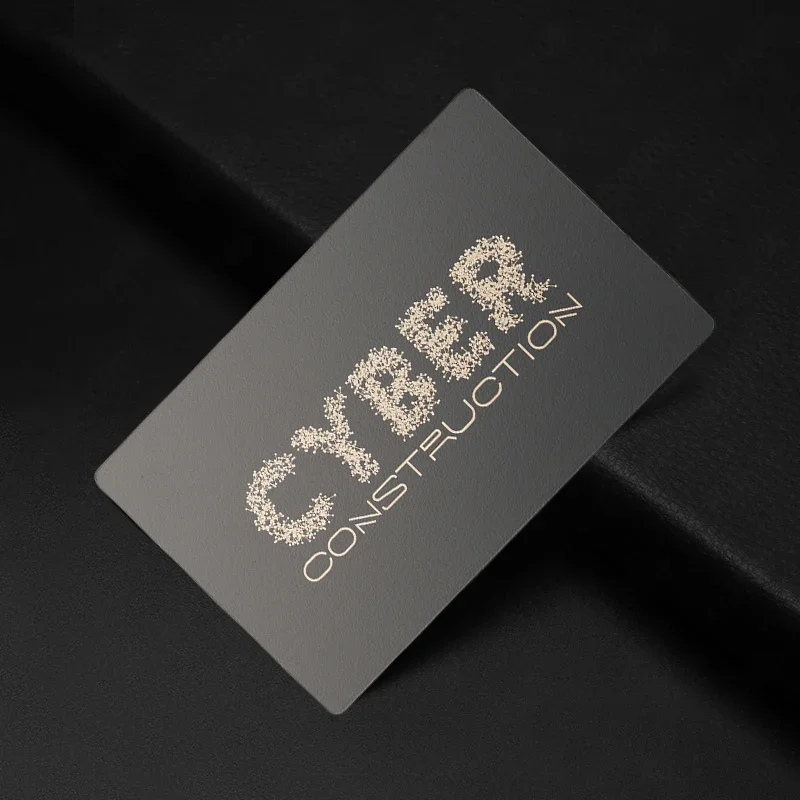 دائرة الشكل المخصصة/بطاقة عمل معدنية فريدة من نوعها محفورة بالليزر