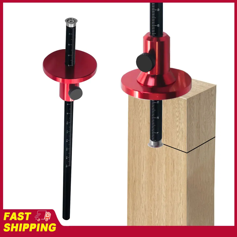 Wood Marking Scriber European  Wheel Marking Gauge Aluminum Alloy Scriber Woodworking Mortise Parallel Scribing Tool