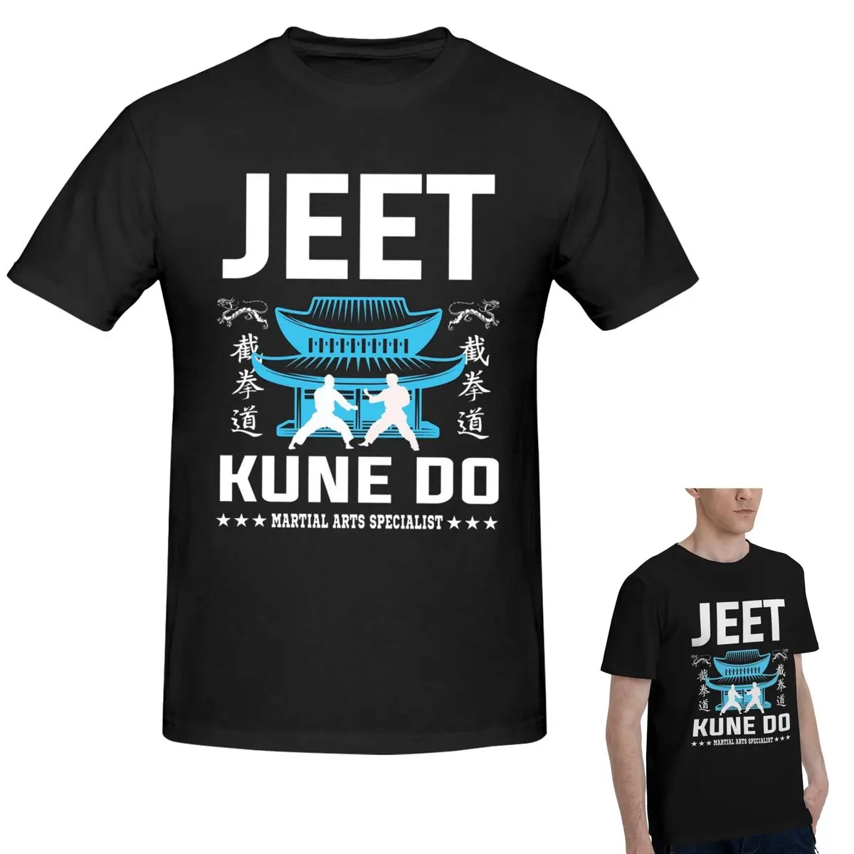 

100% хлопок Jeet Kune Do Dojo Design футболка мужская классическая футболка большого размера мужские летние рубашки с круглым вырезом топы S-6XL