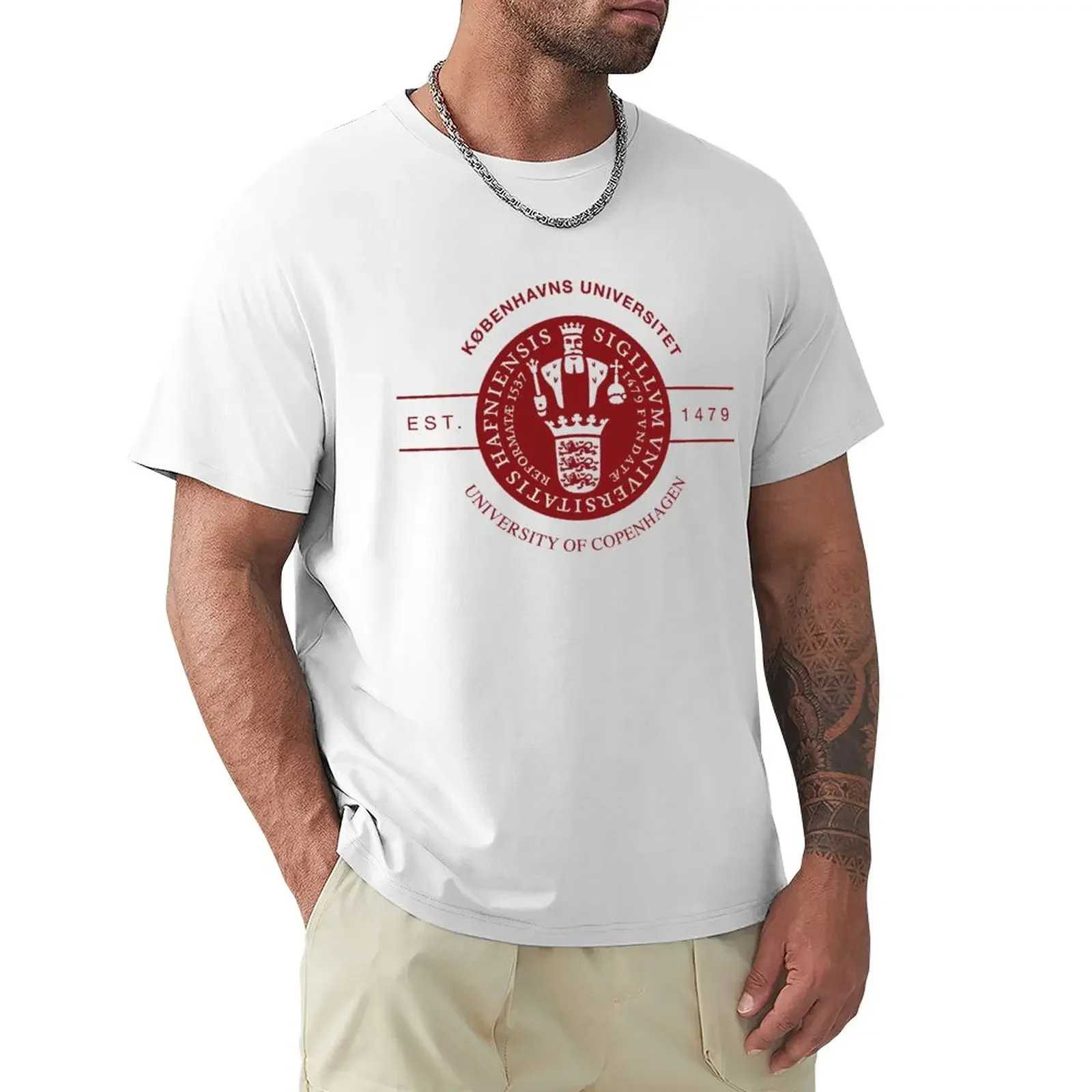 The University of Copenhagen in Denmark T-Shirt tees customs mens graphic t-shirts hip hop