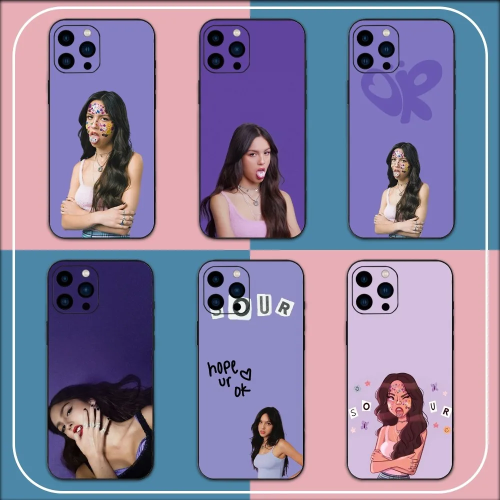 O-Olivia R-Rodrigo-S singer Phone Case For iPhone 15 14 13 12 11 Pro Max mini XS XR X 8 Plus SE Black Cover