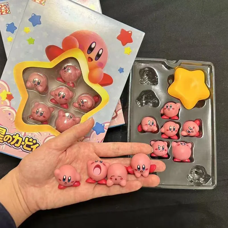 

Кавайная звезда Кирби, приключенческая игра, штабелируемая модель, мультяшная фигурка, игрушка, коллекционные детские рождественские подарки, орнамент