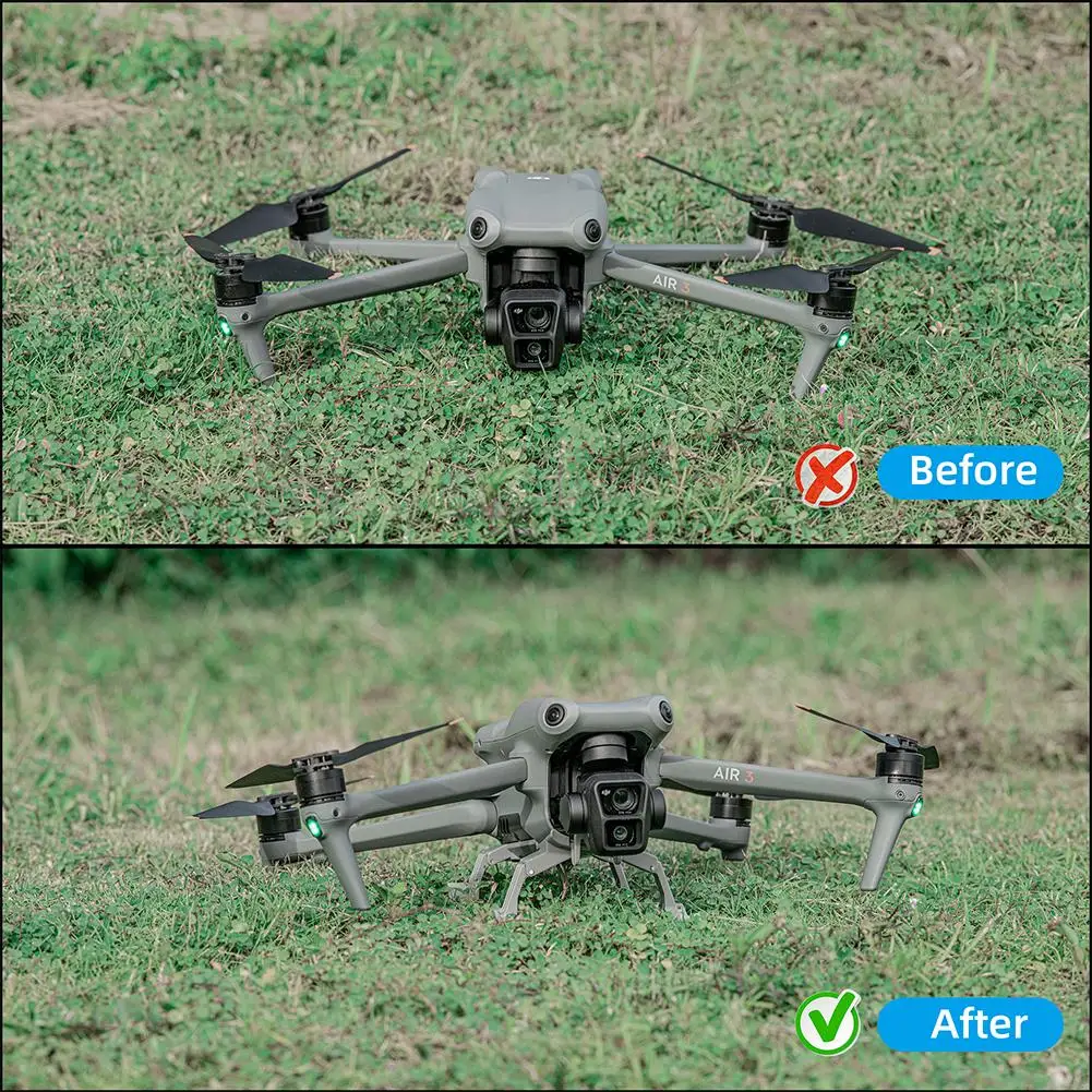 Voor Dji Air 3 Landingsgestel Opvouwbare Verlengsteun Benen Extender Beschermende Ondersteuning Beschermer Voeten Stand Ondersteuning Accessoires