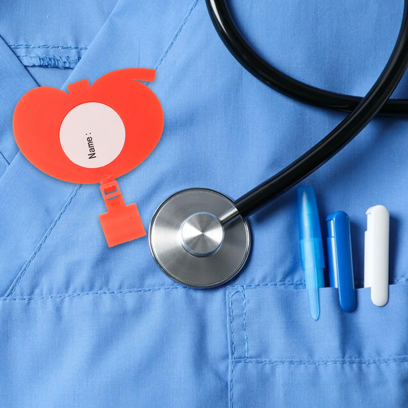 

10pcs Stethoscope Name Tag Sturdy Plastic Id Tag For Nurses Doctors Medical Students Nursing School Supplies Essentials
