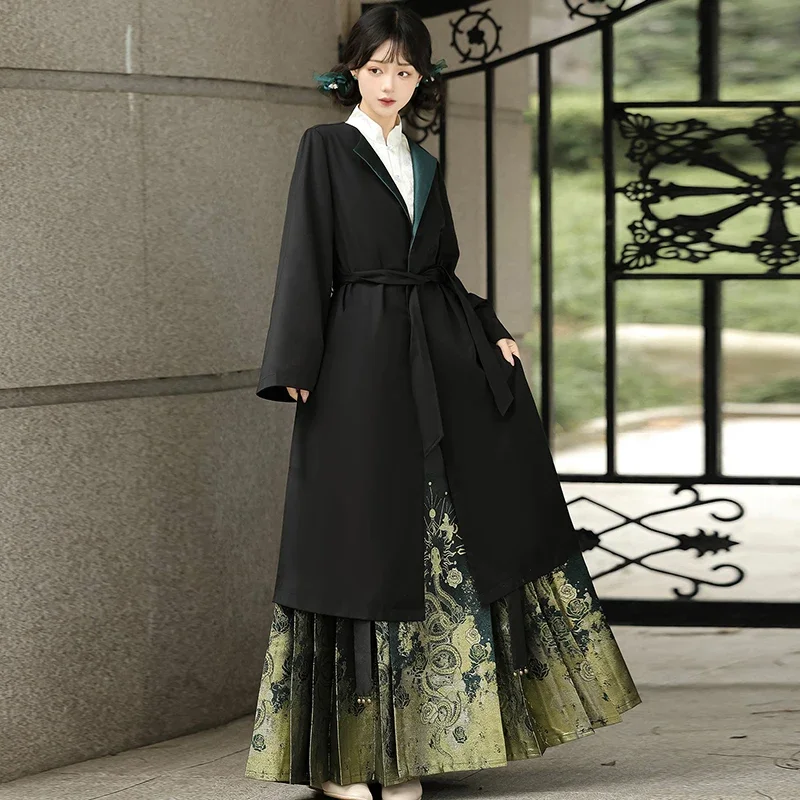 Hanfu women improved new Chinese shirt cloud shoulder horse skirt coat coat suit chinese traditional dress  cosplay