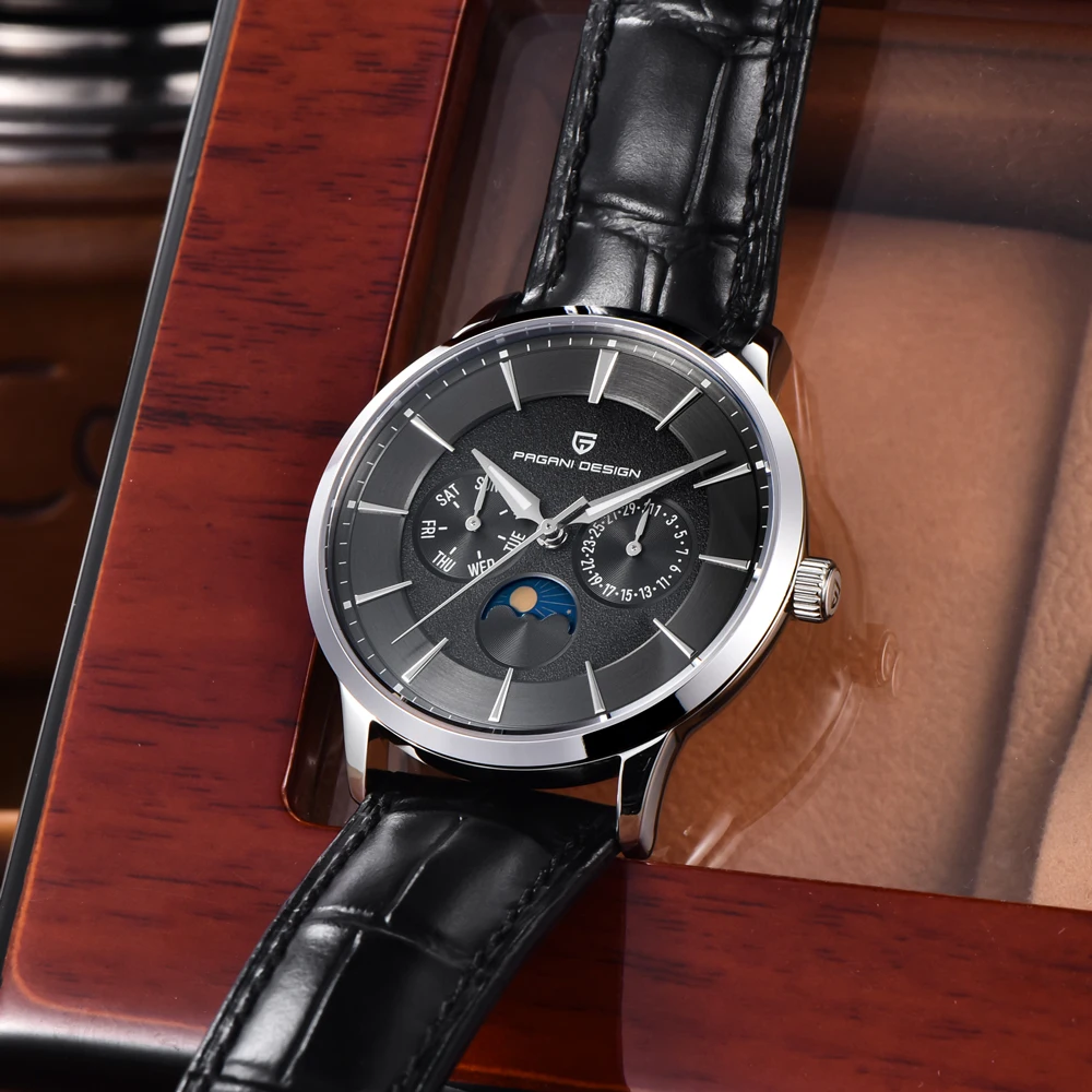パガーニデザイン 1795 高級クォーツ腕時計 メンズ ブランド カレンダー 曜日表示 夜光 防水 スポーツ ファッション腕時計 reloj hombre