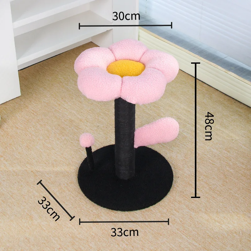 

Flower cat climbing frame nest cat tree integrated cat scratching column large kitten toy living room decoration ornament