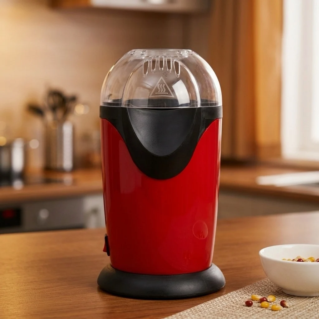 2.5L Electric Hot Air Popcorn Maker 1200W Oil-Free Healthy Snack Maker 3 Mins Rapid Popcorn Popper EU UK AU US Plug for Home Par