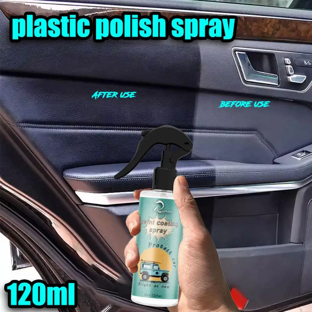 

Automotive Plastic Refurbishment Agent Car Interior Dust-proof Wax Agent Dashboard Refurbishment Panel Polishing 120ml Prod O9Y3