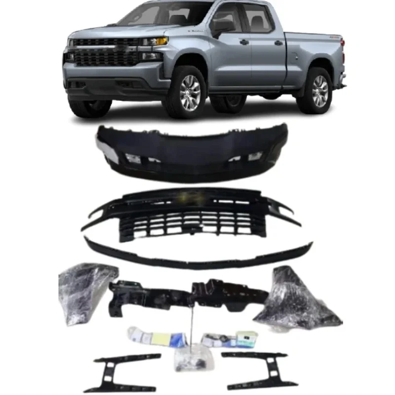 

Car Accessories Front Body Kit Grille Front Bumper for chevy Chevrolet Silverado 1500 2019 2021 2022 2023