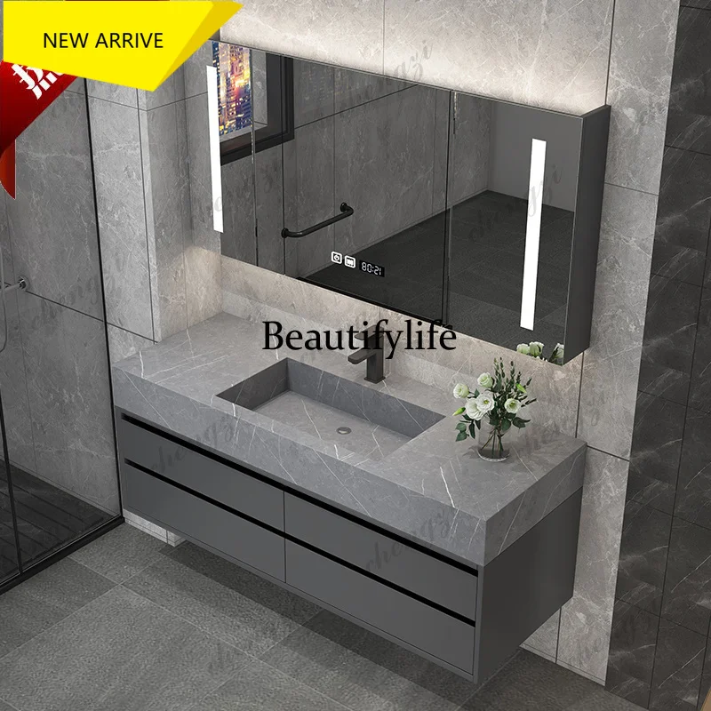 M178 Solid Wood Boards Modern Smart Home Improvement Furniture Bathroom Fixture Bathroom Cabinets Bathroom Vanities Cabinet with