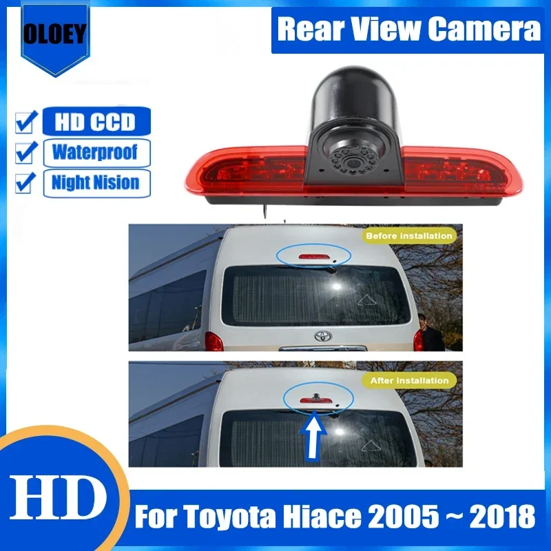 

HD камера заднего вида для Toyota Hiace 2005 2006 2007 2008 2009 2010 2011 2012 ~ 2018 камера резервного парковочного стоп-сигнала