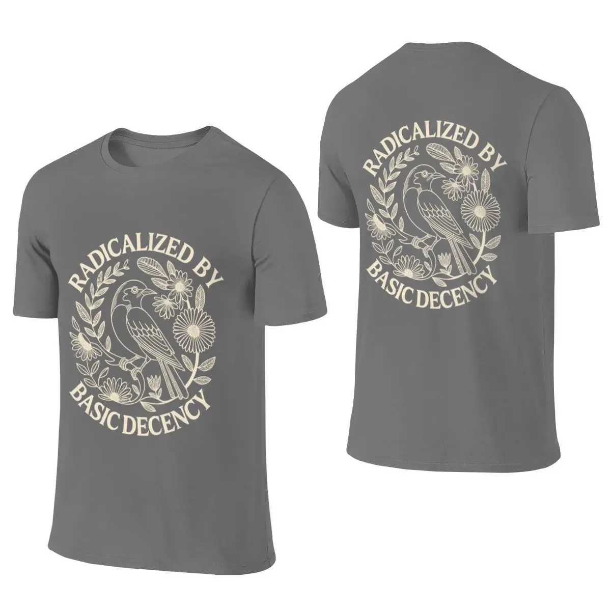 Radicalized By Basic Decency Business Casual Reversible T-shirt Light Commuting Trendy And Personalized Shirt