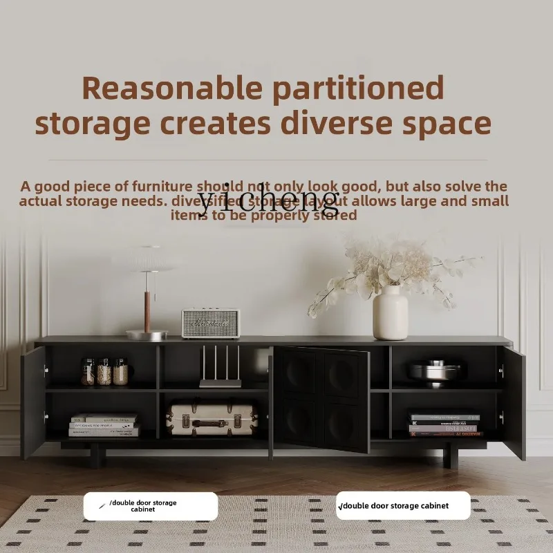 TV Cabinet All Solid Wood Simple Retro Cream Style White Living Room Floor-to-ceiling Household Small Apartment Paint NewD18