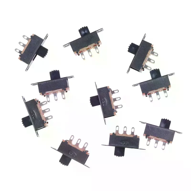 /TPz/2 Position DPDT 2P2T Panel Mount Vertical Slide Switch 6 Pin 0.5A 50V DC 10 Pcs