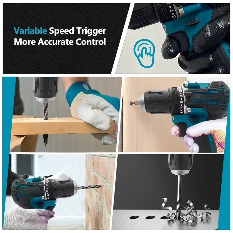 

Fit Makita DDF487 18V Brushless Electric Drill, Suitable for Five-rope Impact Drill of Decoration Team, Uses 18V Makita Battery.