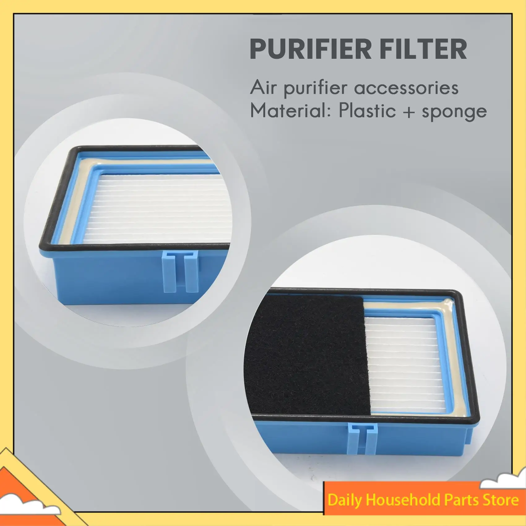 2 فلاتر HEPA + 4 معززة من الكربون لفلتر الهواء الإجمالي من نوع HEPA لهولمز AER1 HEPA، لسلسلة هولمز لتنقية الهواء AER1، بديل