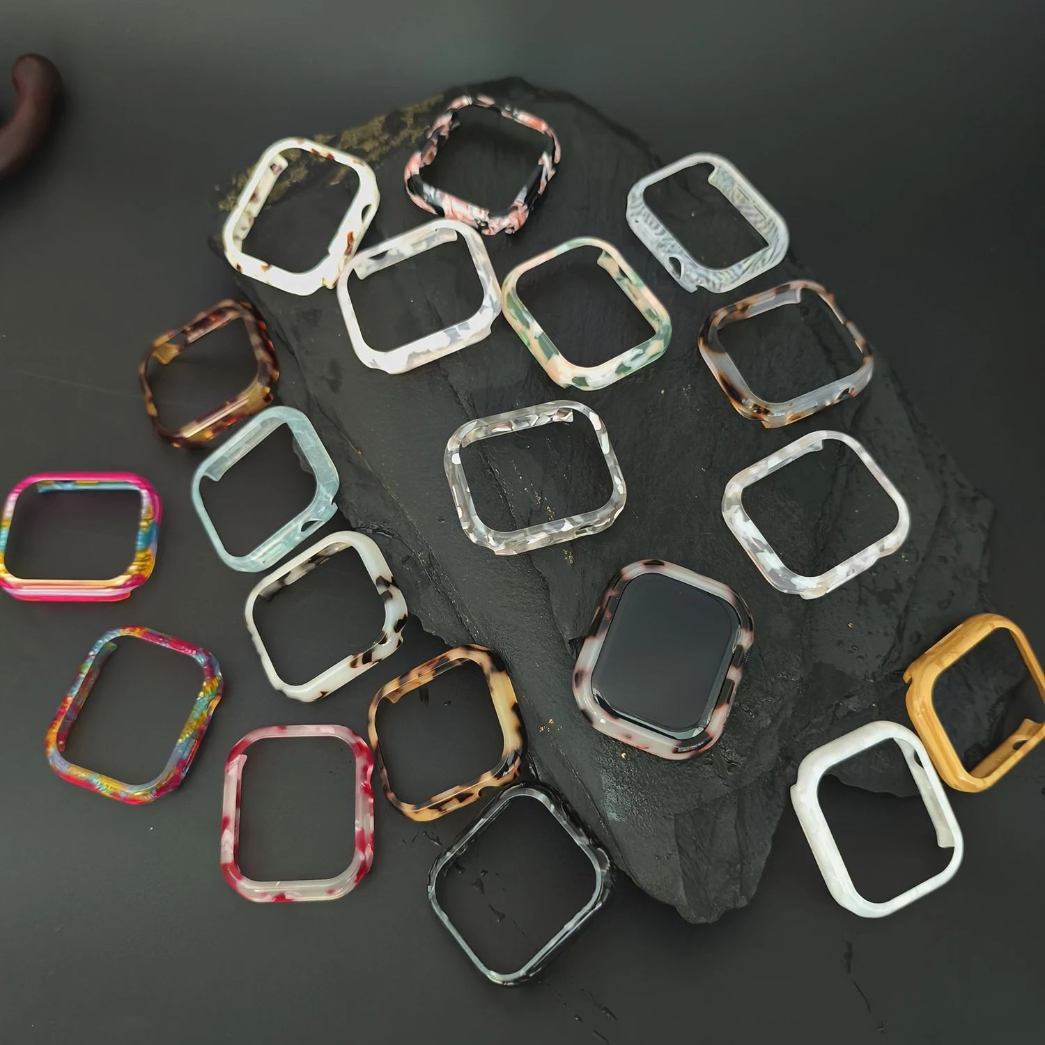 Colorful Resin Hollow Watch Case for Apple Watch S10 46mm 45/44mm 42mm 40/41mm 38mm Female Watch Case Iwatch S9/8/7 image 6