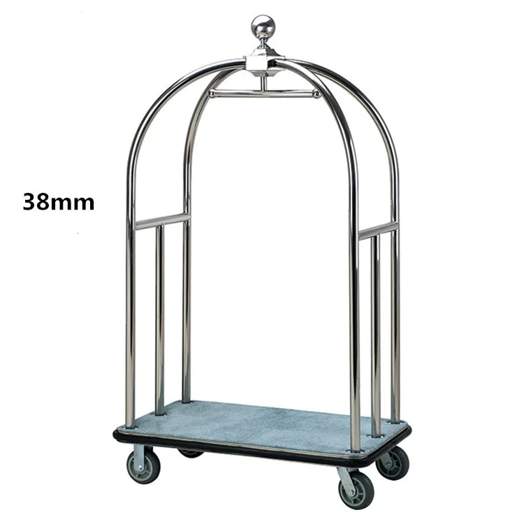 

Low MOQ Four Wheels Birdcase Luggage Trolley For Hotels
