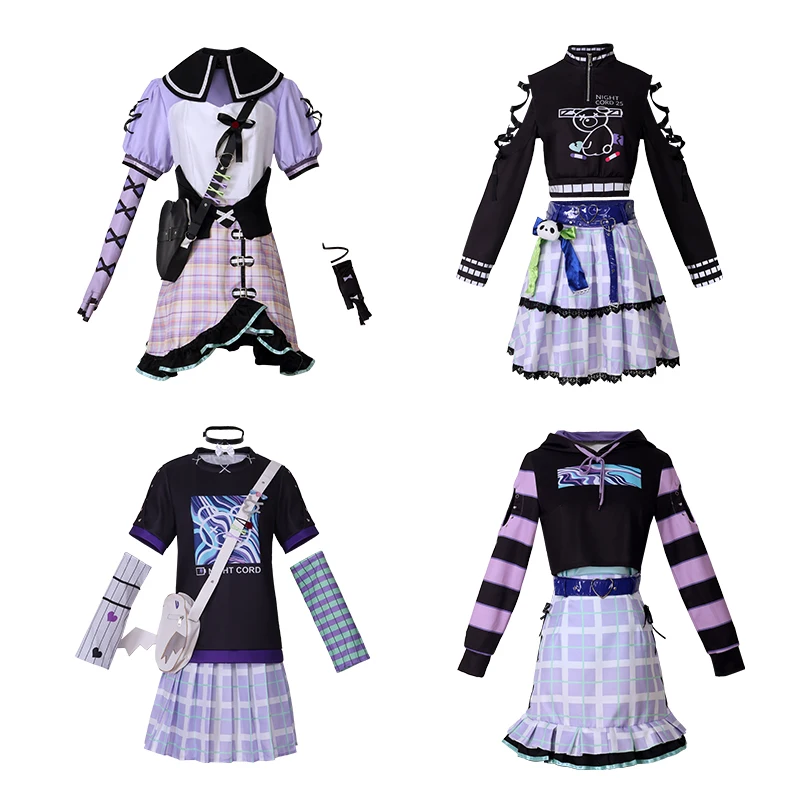 Anime Game Miku Project Sekai Colorful Stage Feat Yoisaki Kanade Cosplay Costumes Daily Wear Cute T-Shirt And backpacks Outfits