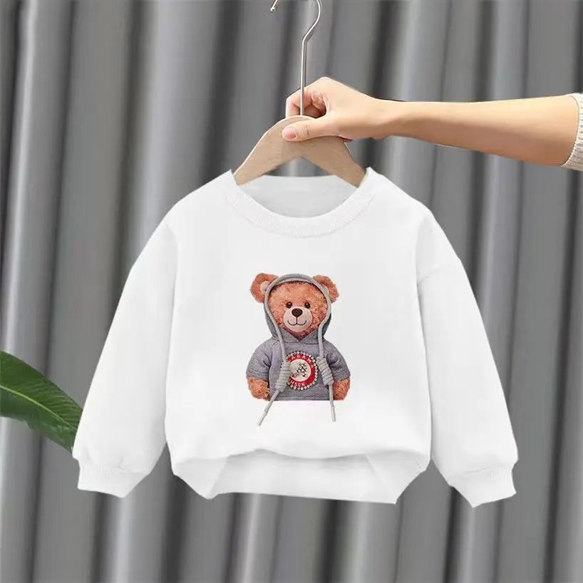 Autumn Children Boy Clothes Set Kid Girls Cartoon Bear Printed Sweater And Pants 2pcs Suit Baby Pullover Top Bottom Tracksuits