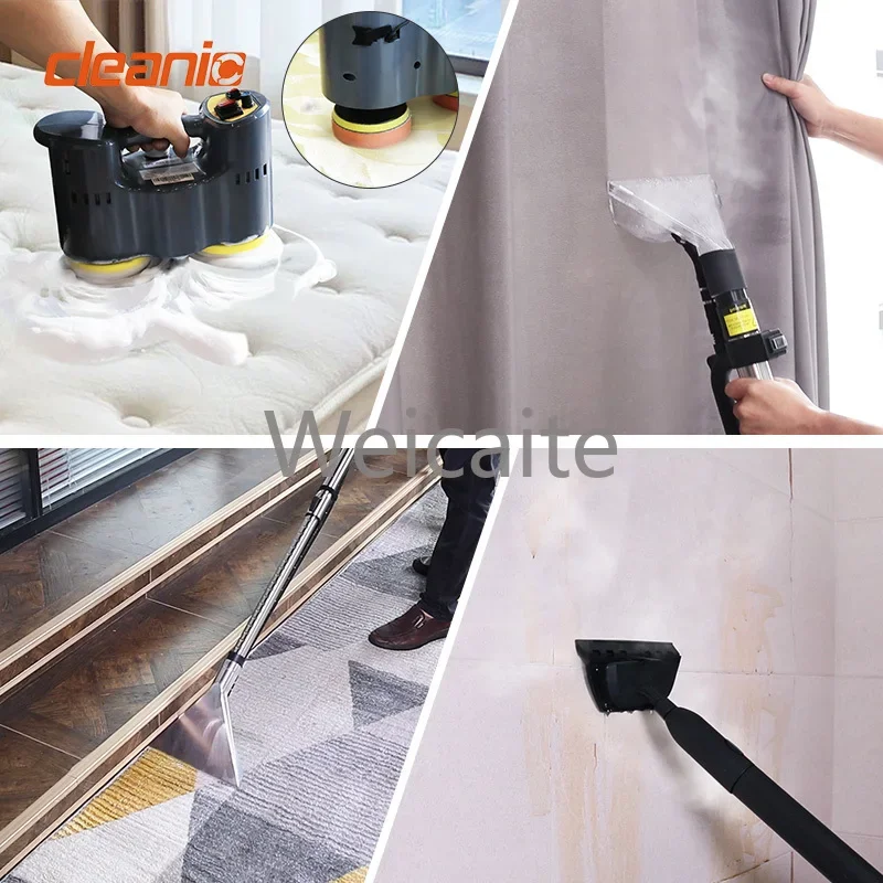 Car upholstery high steam cleaning machine mite removal carpet washer vacuum cleaner with steam for bed mattress