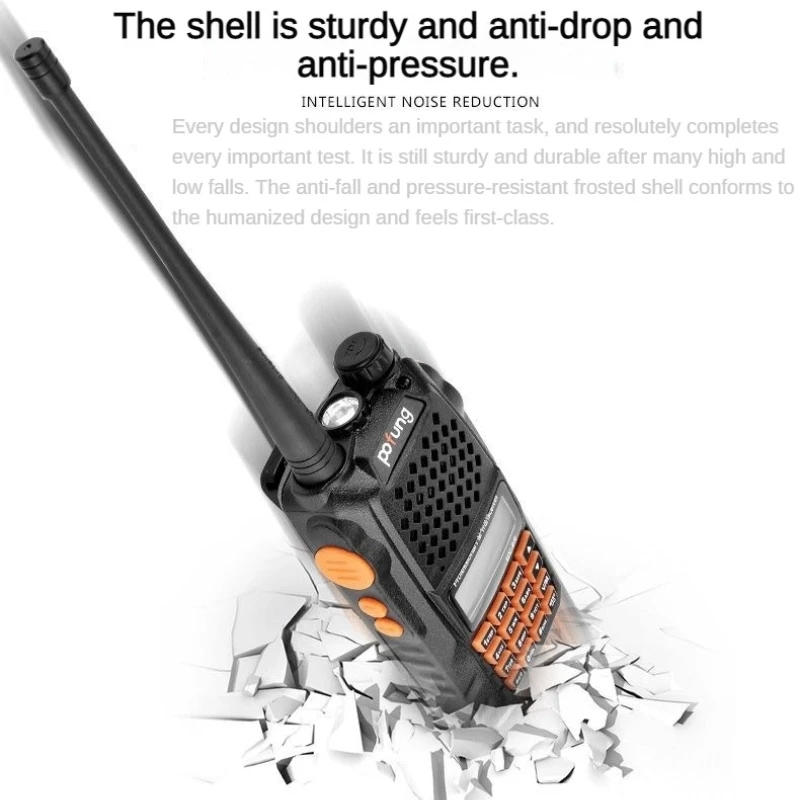 Baofeng جهاز اتصال لاسلكي عالي الجودة جولة القيادة الذاتية جبل مزدوج إطلاق بطارية ذات سعة كبيرة في الهواء الطلق اتصال داخلي محمول