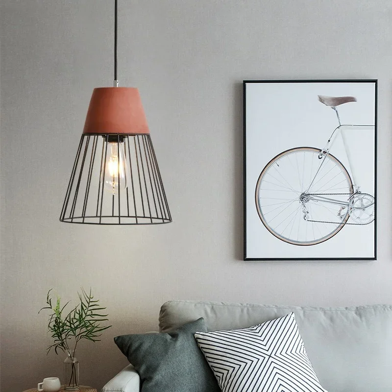 

Modern Pendant Light Vintage Loft Industrial Lamp Bar Cement Decor Lighting Light Fixtures Dining Room Retro LED Pendant Lamp