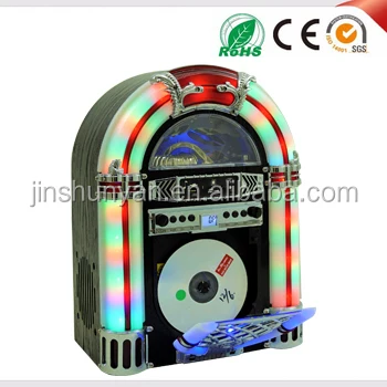 Mini BT Jukebox portátil, CD e MP3 Player, Rádio retro AUX