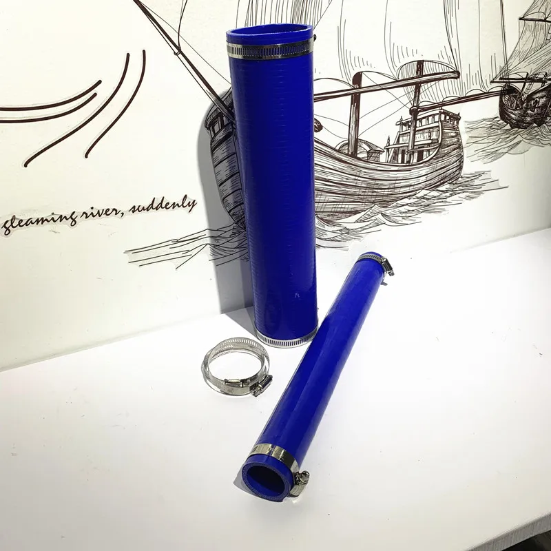 Panjang 10-58Cm ID16-85mm Lurus Silikon Intercooler Tabung Pipa Pendingin Selang Suhu Tinggi Tekanan Tinggi Turbo Kirim 2 Klem