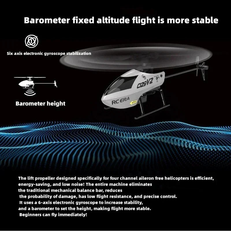 

Rc 2.4ghz Remote Control Aircraft C129v2 6-Axis Gyroscope Intelligent Electric Pro Single Paddle Without Ailerons Toys Gift