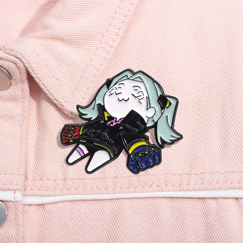 Cartoon Anime Girl Sleeping Enamel Pin Creative Shirt Clothes Lapel Badge Backpack Clothes Decorative Brooches Accessories Gift