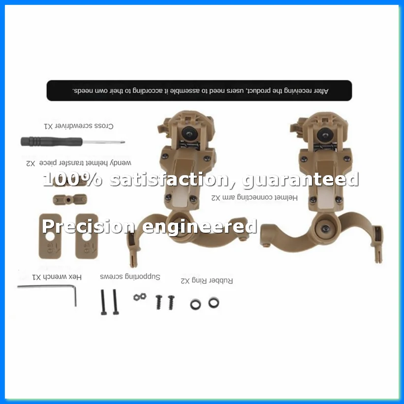 

Tactical Headset Holder Helmet-Mounted Accessory Rail Adaptor Kit Adjustable Pickup Noise Canceling Holder, Set B-A31R