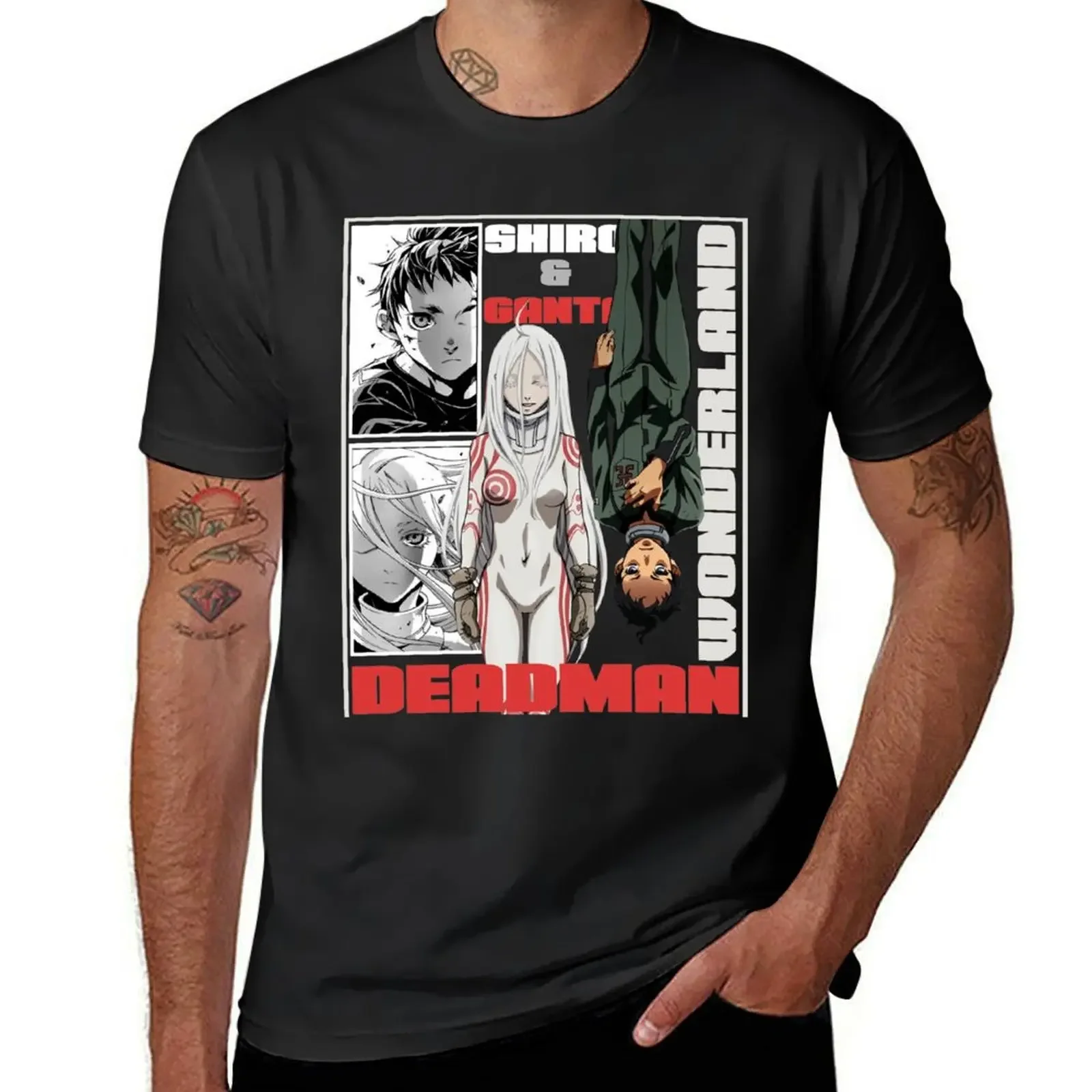 Deadman Wonderland T-Shirt vintage anime shirt Blouse heavyweights mens cotton t shirts