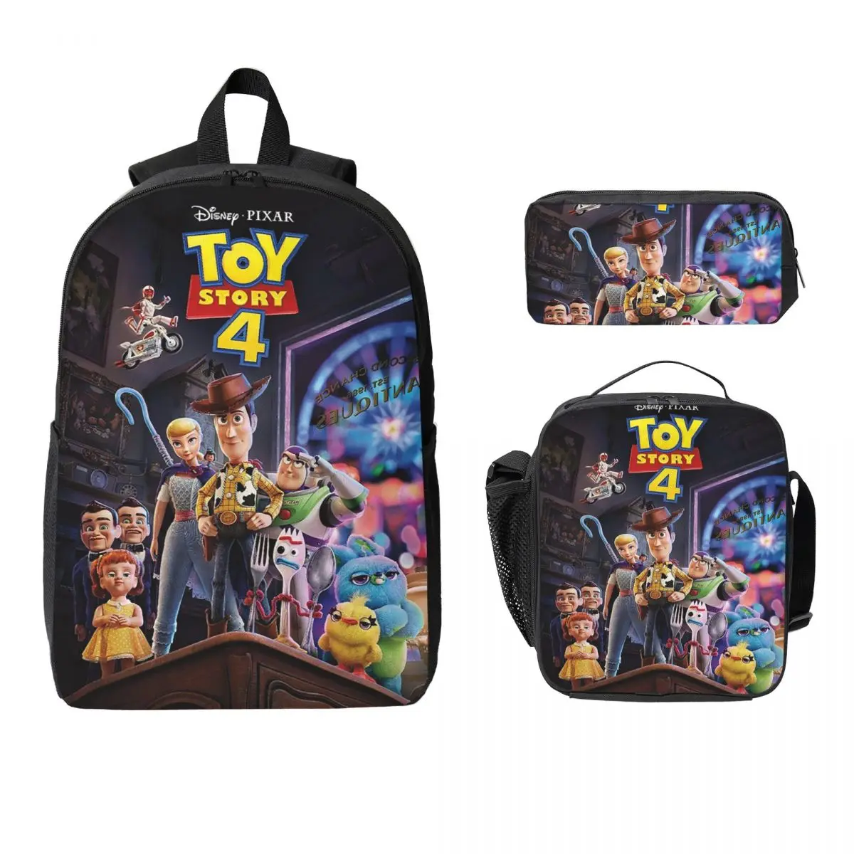 

Toy Story Backpack Student Boys Girls BookBag School Bag Laptop Shoulder Bags 3ps Insulated Lunch Bag Pencil Case