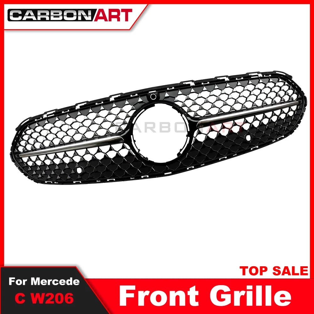 2022+ Year New C class W206 Diamond Grille For mercede C Class W206 Front Bumper Grille  C class w206 panamerican grille