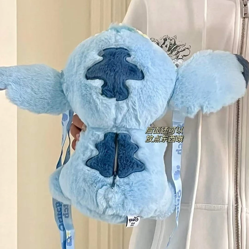 Genuine Disney Lilo & Stitch Plush Doll Backpack Cartoon Fragrance Stuffed Plush Toy Dolls Satchel Handbag Kids Birthday Gifts