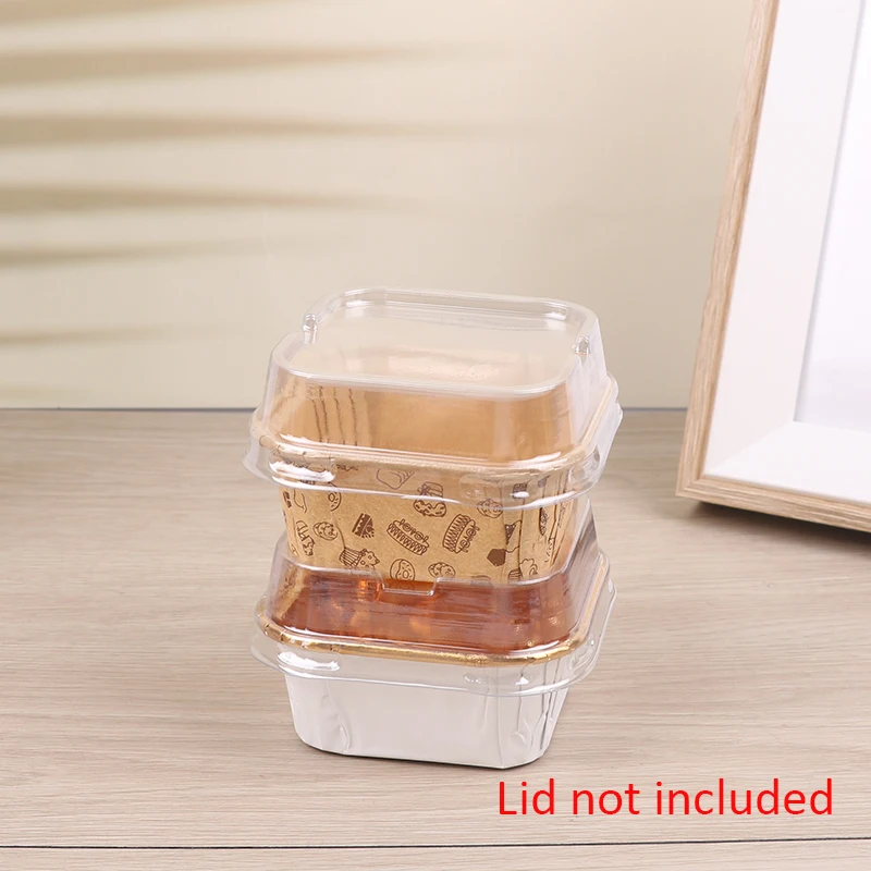 50Pcs Square Cupcake Paper High Temperature Resistant Oil-proof Chiffon Roll Cake Cup Baking Muffin Case Mold Holder