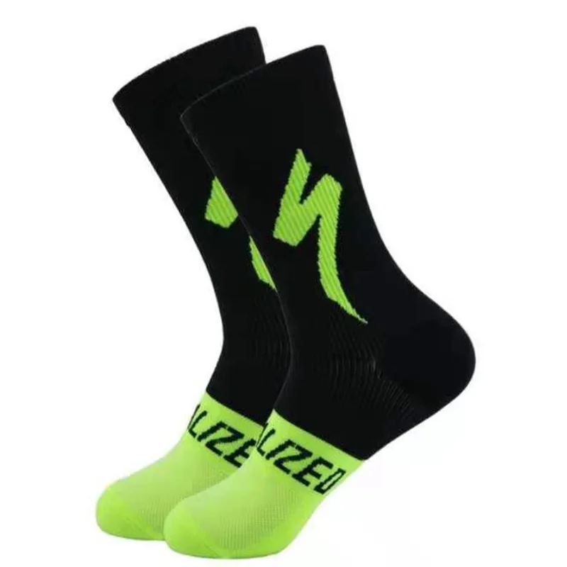 Color Blocking Basketball Socks, Comprimento Médio, Resistente ao Desgaste, Esportes ao Ar Livre, Ciclismo, 1 Par