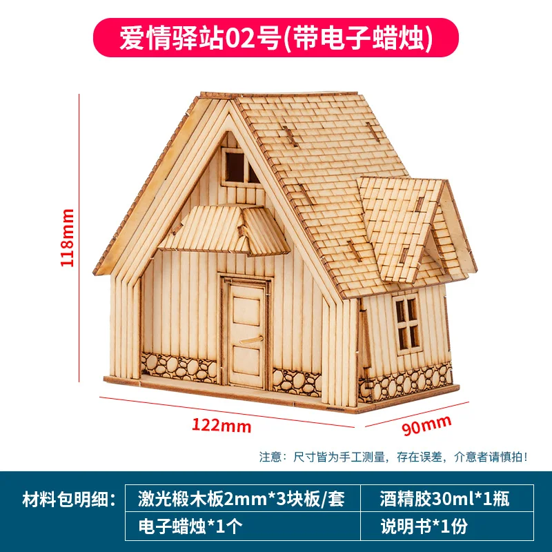 Maison préfabriquée de construction Miniature à l'échelle 1:50, cabine en bois, Kit de modèle d'asse