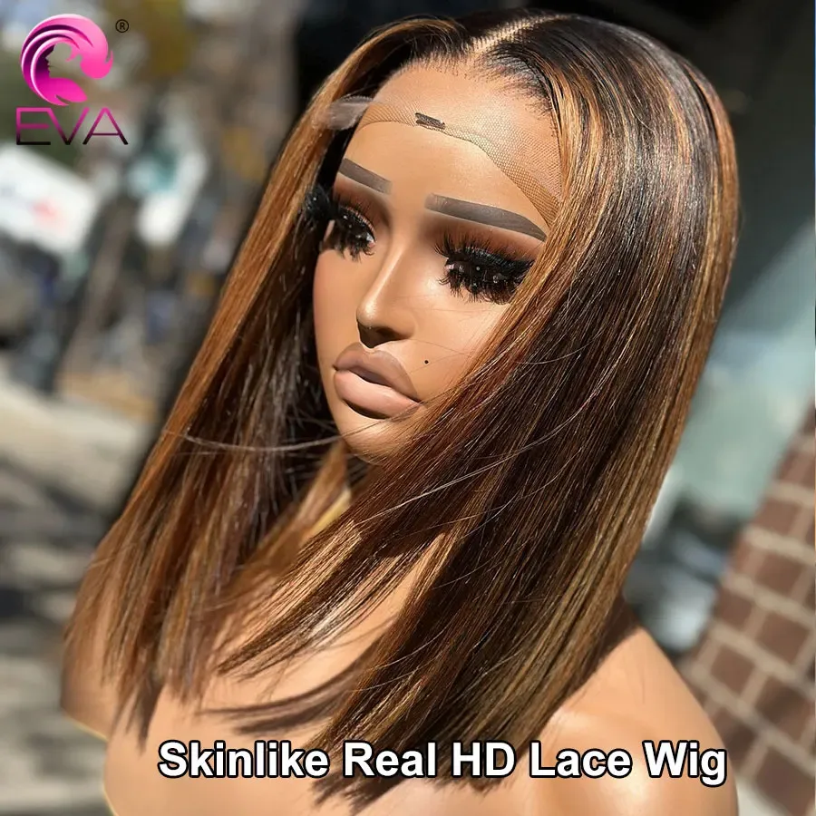 5x5 HD Lace Closure Wigs Highlight Bob Wigs Pre Plucked 6x6/7x7 HD Lace Wigs Glueless Human Hair HD Lace Frontal Wig For Women
