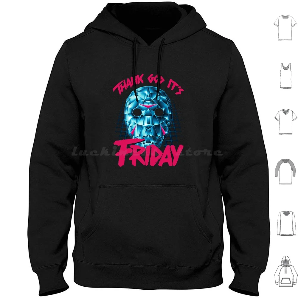 Jason Voorhees Cult Classic Slasher Horror Movie Inspired By Retrowave Design Hoodie cotton Long Sleeve Movie Jason