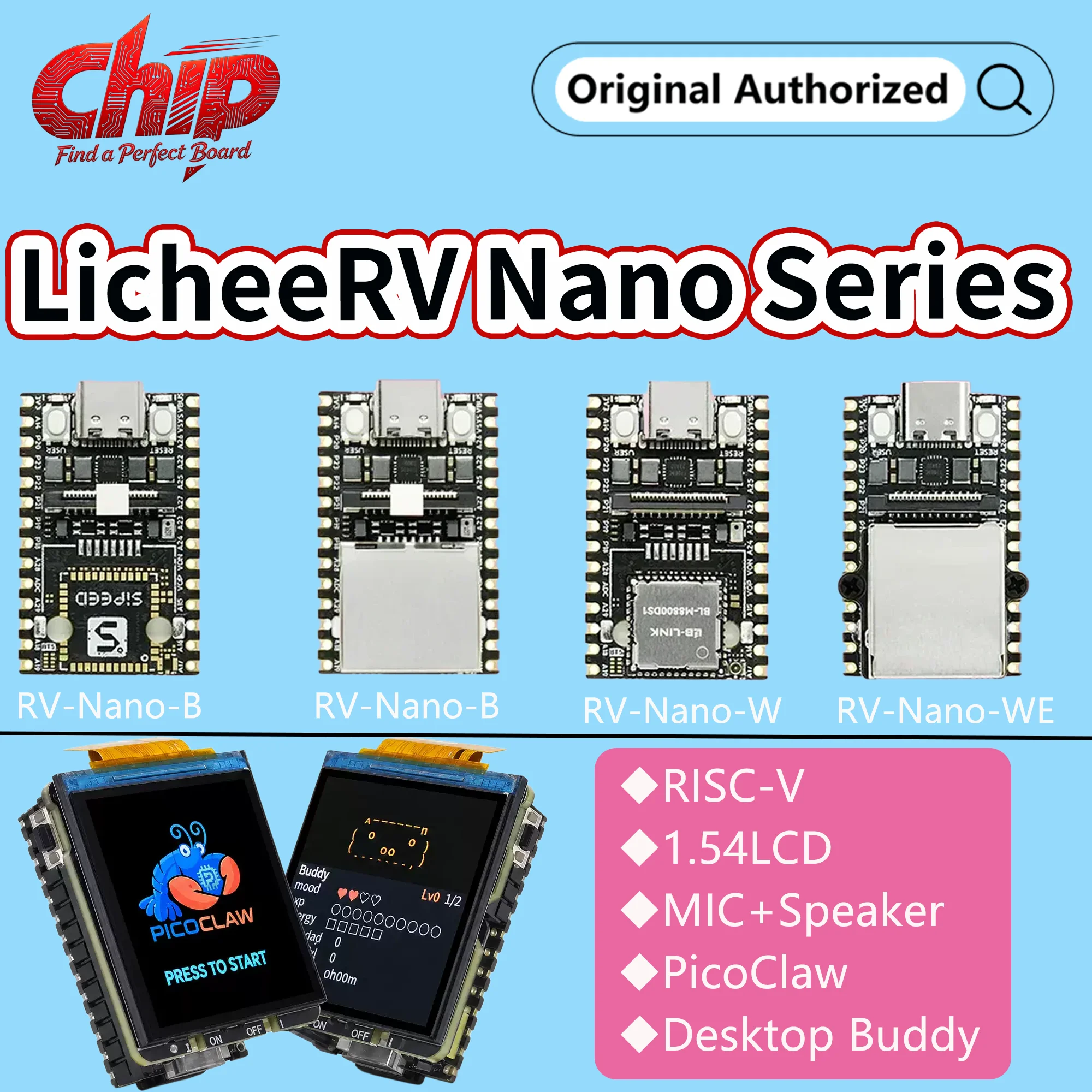 Sipeed LicheeRV Nano Series SG2002 WIFI6 Ethernet AI Visual RISCV 2Gbit DDR3 RISC-VC906 / A-RM A53 Optional Linux Board 2025
